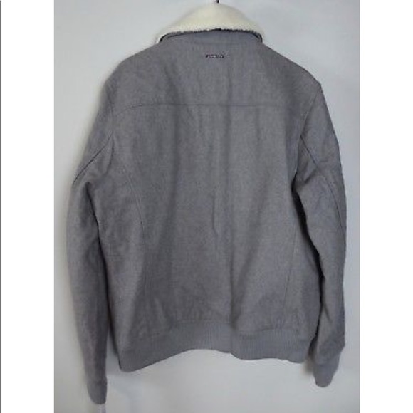 Michael Kors Wool Blend Bomber Jacket Fur Collar - Picture 8 of 8